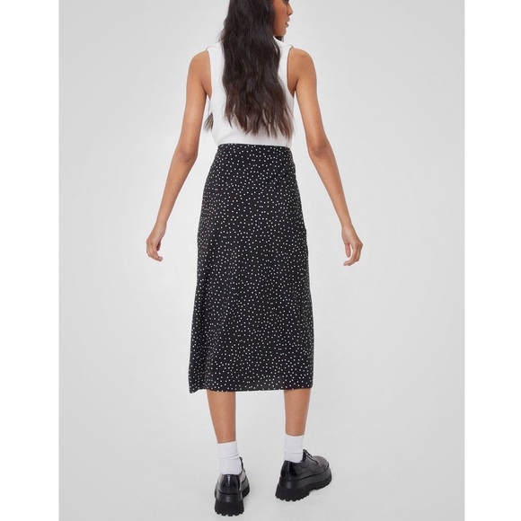 Express black & white polka dot print long maxi skirt 0056 - Picture 1 of 6